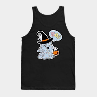 Boo! Blue Halloween Ghost! Tank Top